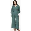 Alma Nursing Jumpsuit, Eucalyptus - Jumpsuits - 1 - thumbnail