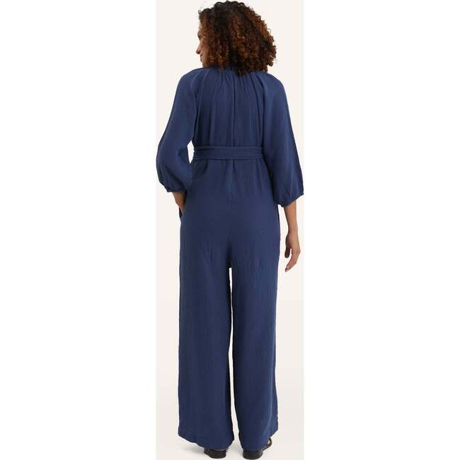 Alma Nursing Jumpsuit, Navy - Jumpsuits - 3
