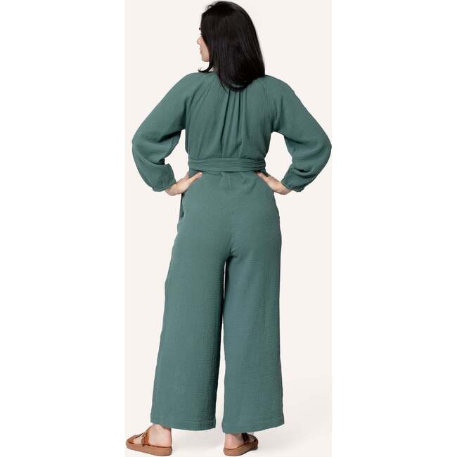 Alma Nursing Jumpsuit, Eucalyptus - Jumpsuits - 3