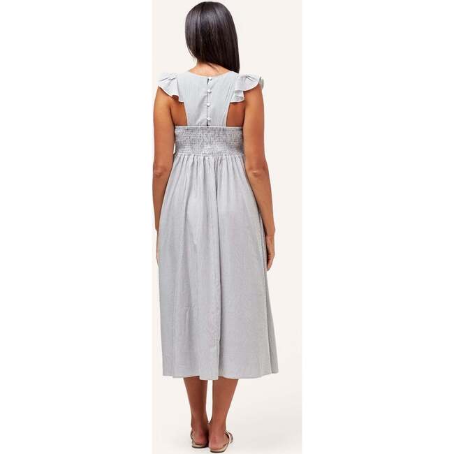 Harper Smocked During + After Dress, Microstripe - Dresses - 3
