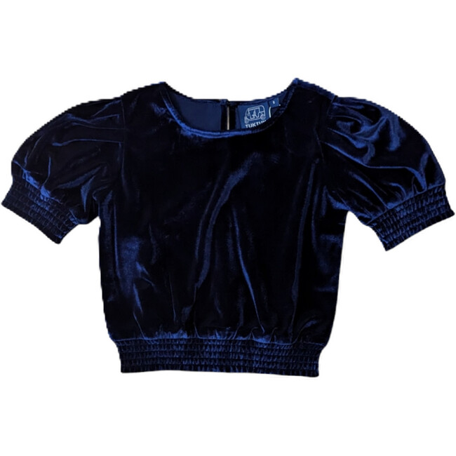 Velvet Blouse Navy
