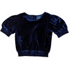 Velvet Blouse Navy - Skirts - 1 - thumbnail