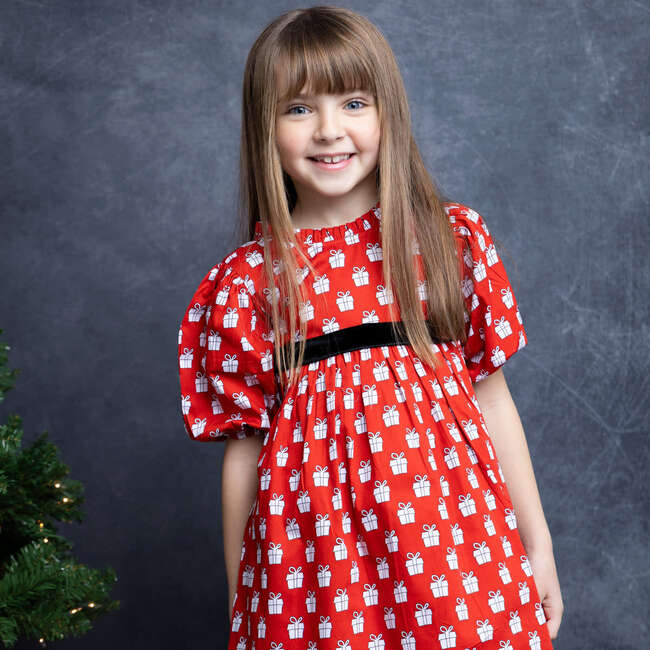 Santasaurus Puff Sleeve Dress - Dresses - 2