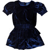 Velvet Smocked Waist Tier Skirt Navy - Skirts - 2