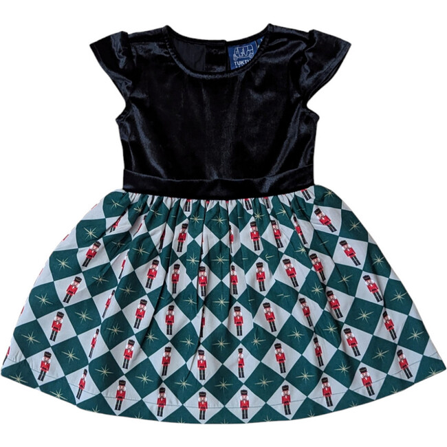 Nutcracker Checks Mixed Media Dress