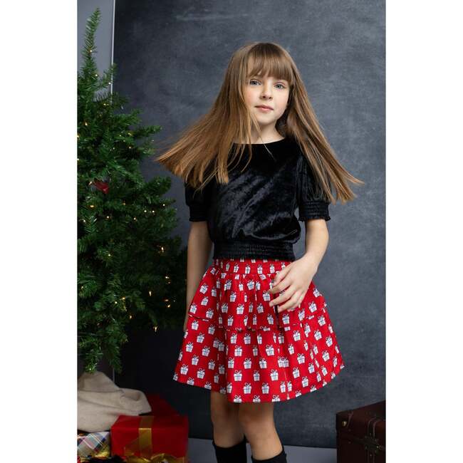 Holiday Presents Smocked Waist Tier Skirt - Skirts - 2