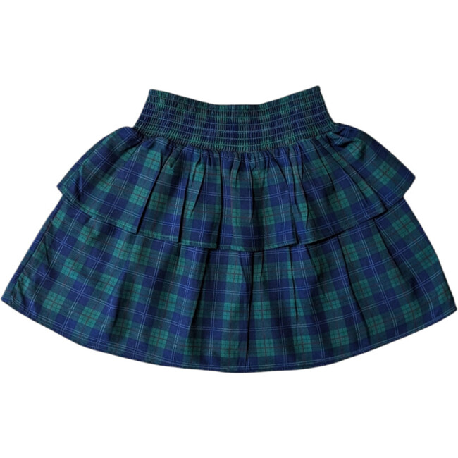 Holiday Plaid Smocked Waist Tier Skirt