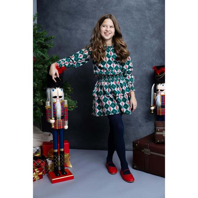 Nutcracker Checks Tiered Tween Long Sleeves Dress - Dresses - 2