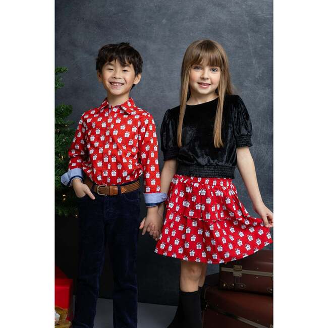 Holiday Presents Smocked Waist Tier Skirt - Skirts - 3