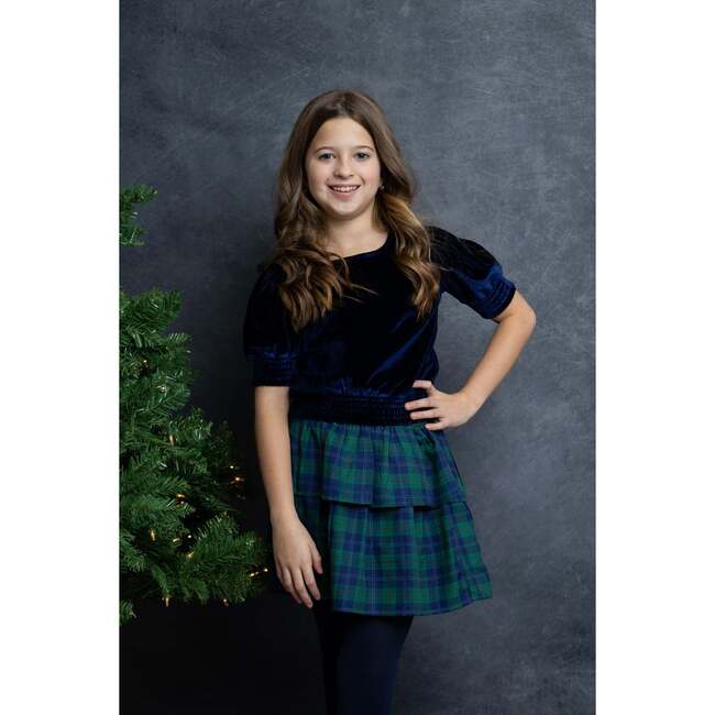 Holiday Plaid Smocked Waist Tier Skirt - Skirts - 2
