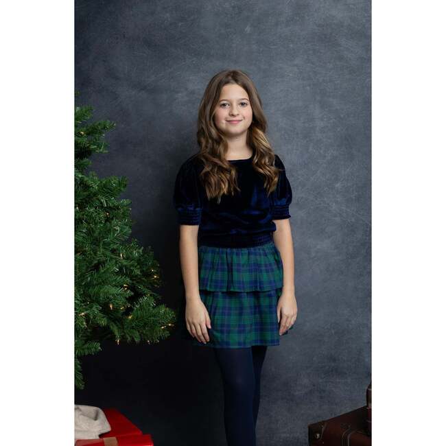 Velvet Blouse Navy - Skirts - 3