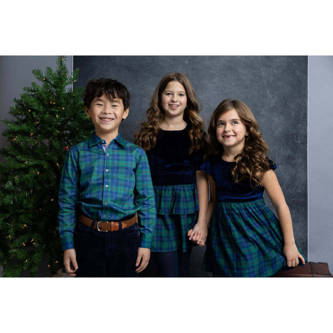 Nutcracker Checks Mixed Media Dress - Dresses - 4
