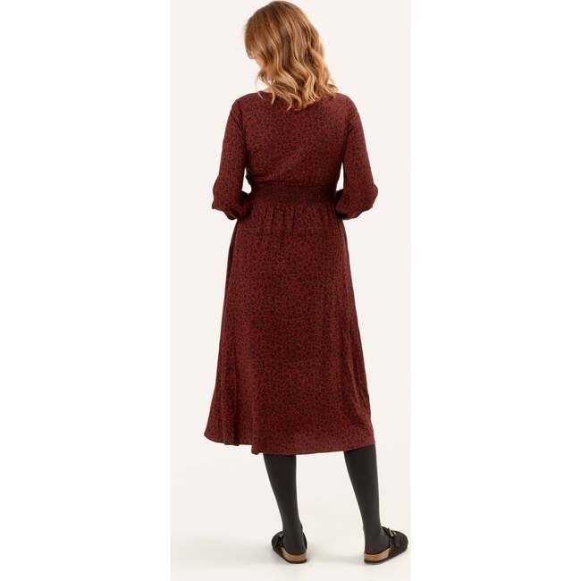 Leila Dress, Burgundy Floral - Dresses - 4