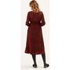 Leila Dress, Burgundy Floral - Dresses - 4