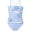Nellie Full Piece, Blue / White Stripe - One Pieces - 1 - thumbnail
