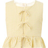 Elara Top, Yellow Gingham - Shirts - 1 - thumbnail