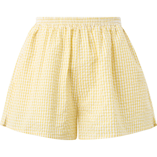 Elara Shorts, Yellow Gingham