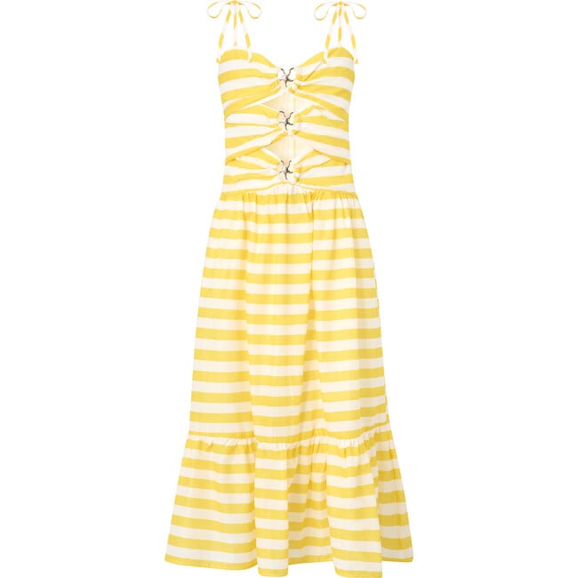 Raelynn Maxi Dress, Yellow / White Stripe