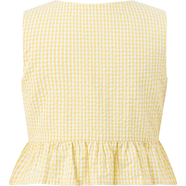 Elara Top, Yellow Gingham - Shirts - 2