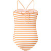 Nellie Full Piece, Orange / White Stripe - One Pieces - 2