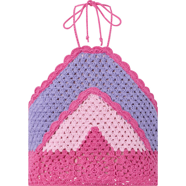Molly Crochet Top, Candy Pink / Purple