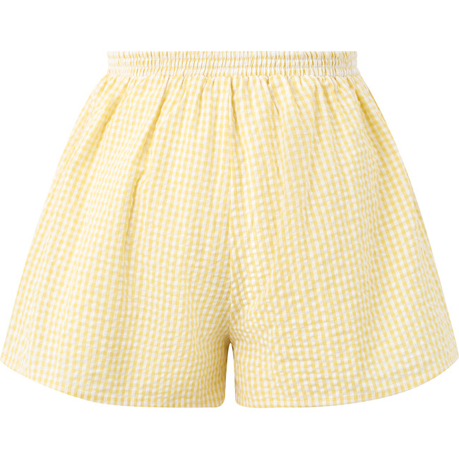 Elara Shorts, Yellow Gingham - Shorts - 2