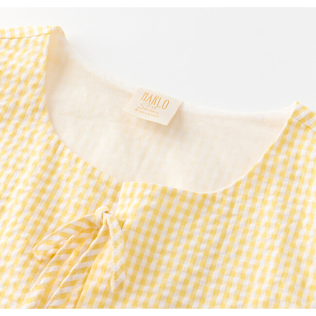 Elara Top, Yellow Gingham - Shirts - 3