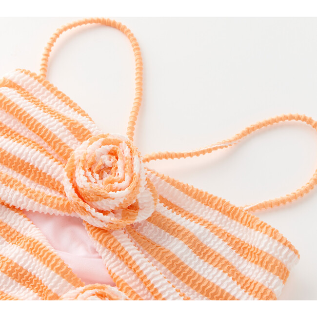 Nellie Full Piece, Orange / White Stripe - One Pieces - 3