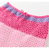 Molly Crochet Mini Skirt, Candy Pink / Purple - Skirts - 3