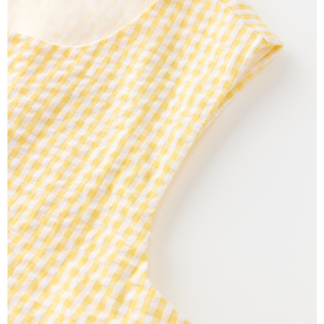 Elara Top, Yellow Gingham - Shirts - 4