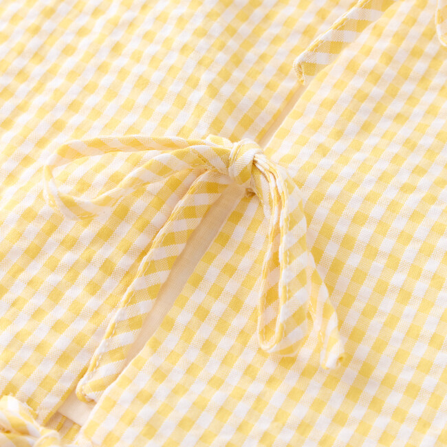 Elara Top, Yellow Gingham - Shirts - 5