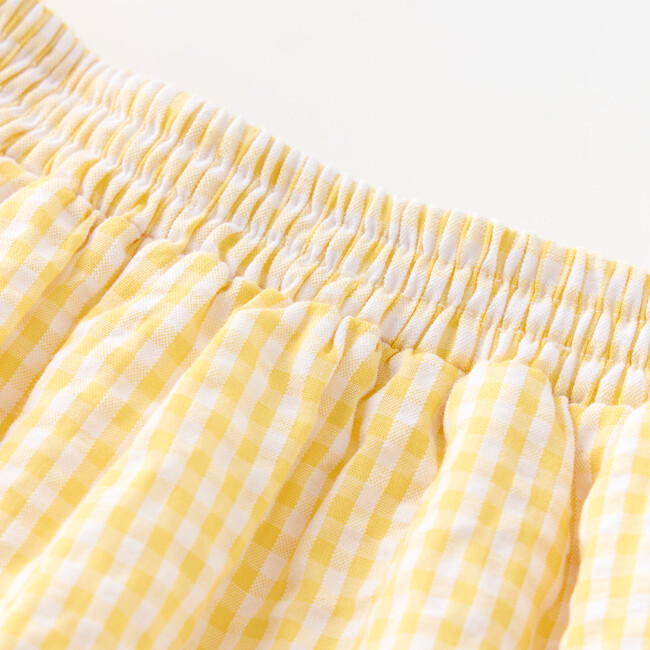 Elara Shorts, Yellow Gingham - Shorts - 4