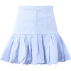 Elara Mini Skirt, Blue Gingham - Skirts - 1 - thumbnail