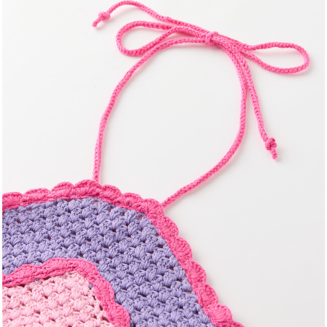 Molly Crochet Top, Candy Pink / Purple - Shirts - 3