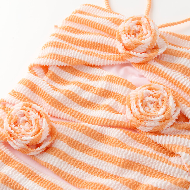 Nellie Full Piece, Orange / White Stripe - One Pieces - 5