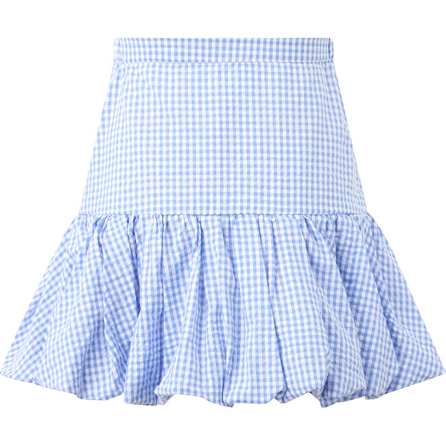 Elara Mini Skirt, Blue Gingham - Skirts - 2