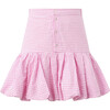 Elara Mini Skirt, Pink Gingham - Skirts - 1 - thumbnail