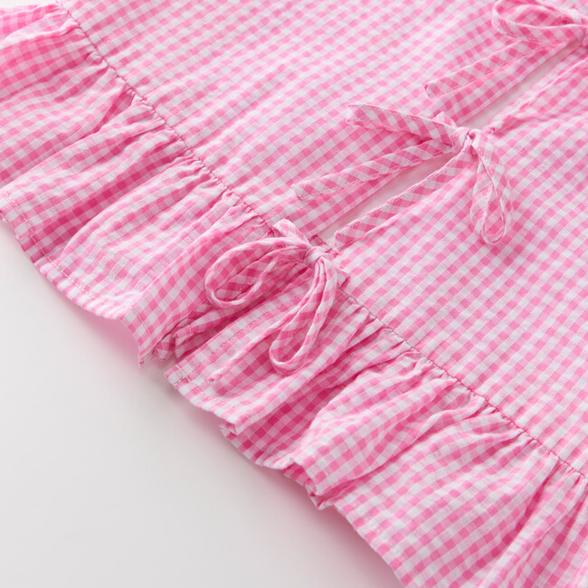 Elara Top, Pink Gingham - Shirts - 6