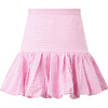 Elara Mini Skirt, Pink Gingham - Skirts - 2
