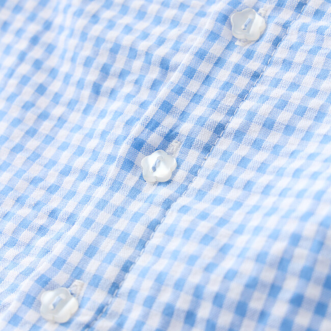 Elara Mini Skirt, Blue Gingham - Skirts - 5