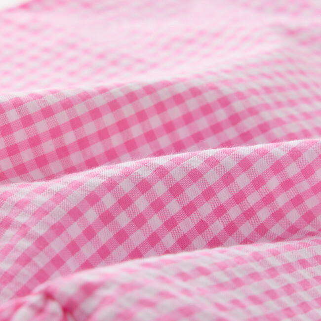 Elara Top, Pink Gingham - Shirts - 7