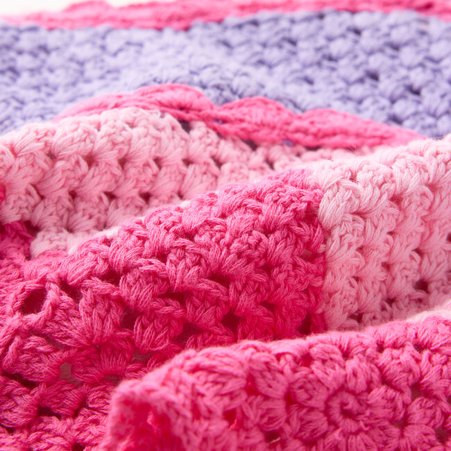 Molly Crochet Top, Candy Pink / Purple - Shirts - 7