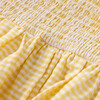 Elara Mini Dress, Yellow Gingham - Dresses - 4