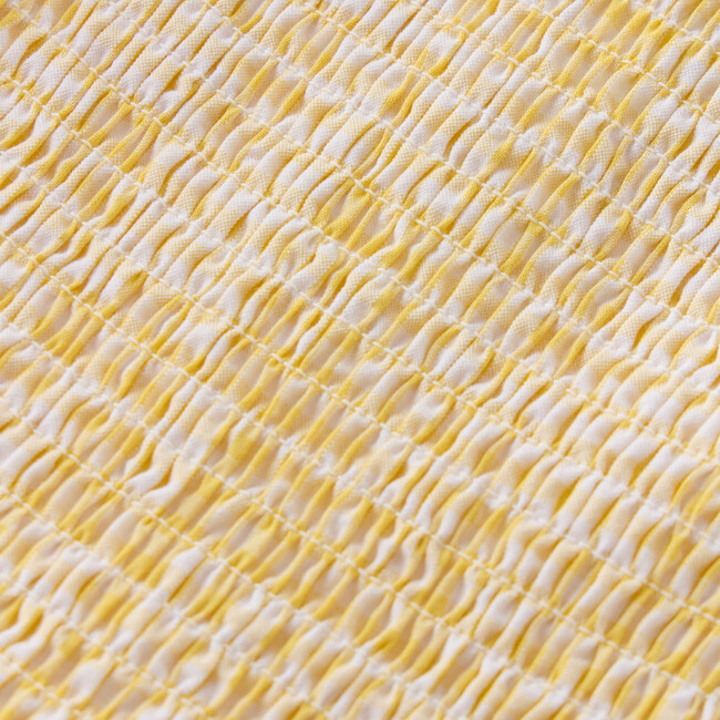 Elara Mini Dress, Yellow Gingham - Dresses - 5