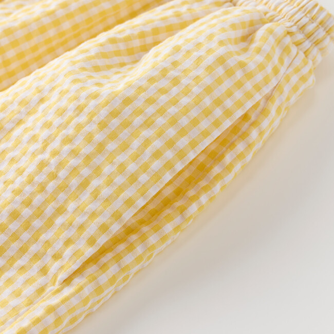 Elara Shorts, Yellow Gingham - Shorts - 8