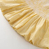 Elara Mini Dress, Yellow Gingham - Dresses - 6
