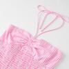 Elara Mini Dress, Pink Gingham - Dresses - 3