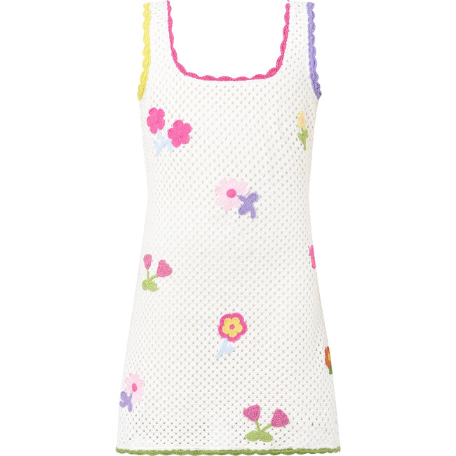 Daisette Crochet Mini Dress, Multi