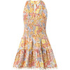 Avelle Halter Neck Mini Dress, Floral - Dresses - 1 - thumbnail