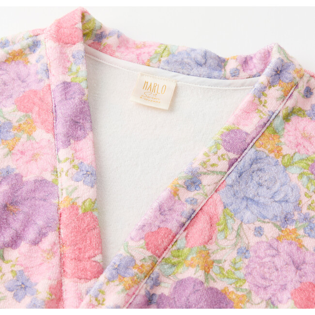 Charlotte Terry Towelling Robe, Floral - Robes - 3